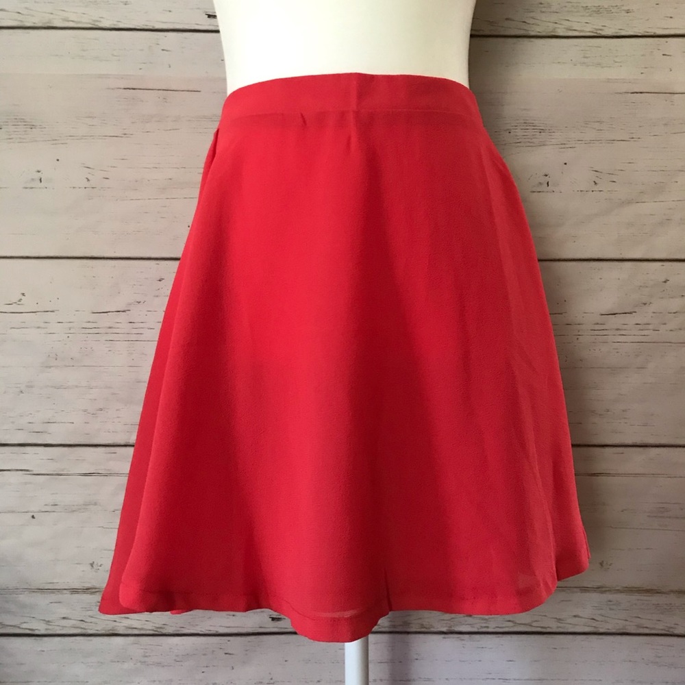 Red Mini Skirt NWOT